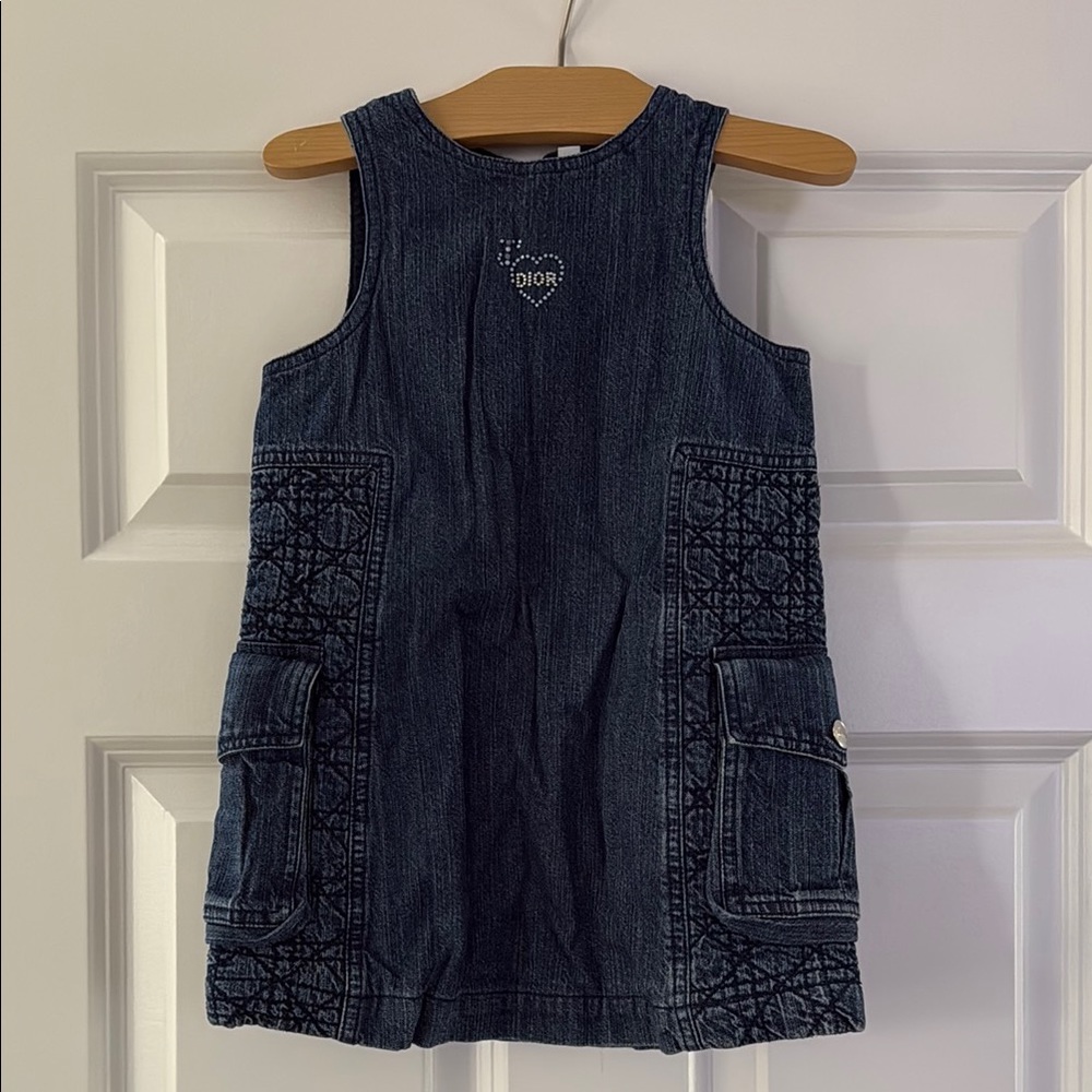 Baby Dior Denim Jumper Dress